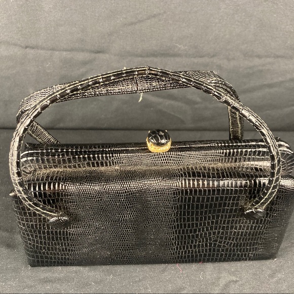 Joseph Magnin lizard embossed handbag - Picture 4 of 12